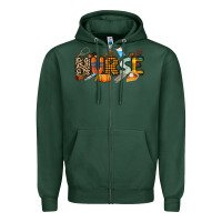 Sports Green Fall Nurse Zipper Hoodie - NancyCooperArtShop