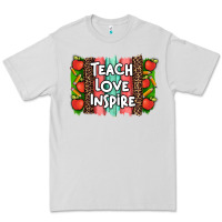 Dove Grey teach love inspire brushstroke with  and pen leopard Premium Tee - Artiststas