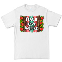 White teach love inspire brushstroke with  and pen leopard Premium Tee - Artiststas