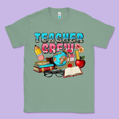 Teacher Crew Classic Tee Designed By Nancycooperartshop