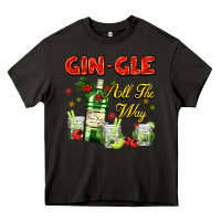 Asphalt gin`gle all the way with bottle and cocktails Heavy Core Tee - AdoDesignShop