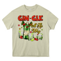 Mossy gin`gle all the way with bottle and cocktails Heavy Core Tee - AdoDesignShop