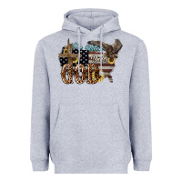 Heather Grey One nation under god 4th of july Heavyweight Hoodie - HowdyJamesFarm