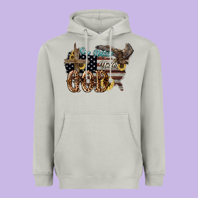 One Nation Under God 4th Of July Heavyweight Hoodie Designed By Howdyjamesfarm