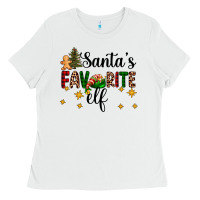 White santa's favorite elf Ladies Tee - AdoDesignShop