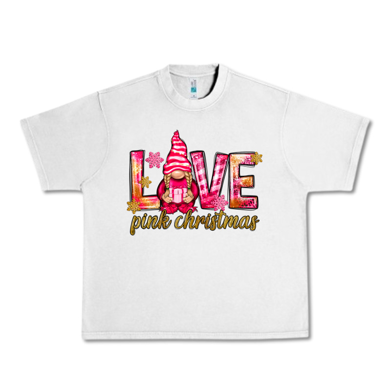 Love Pink Christmas Gnome Urban Heavy Tee by NancyCooperArtShop | Teevron