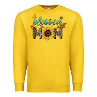 Lemon Blessed mom sunflower butterfly mother's day Premium Sweatshirt - HowdyJamesFarm