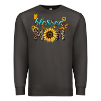 Smoke Blessed mom sunflower butterfly mother's day Premium Sweatshirt - HowdyJamesFarm