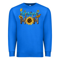 True Royal Blessed mom sunflower butterfly mother's day Premium Sweatshirt - HowdyJamesFarm