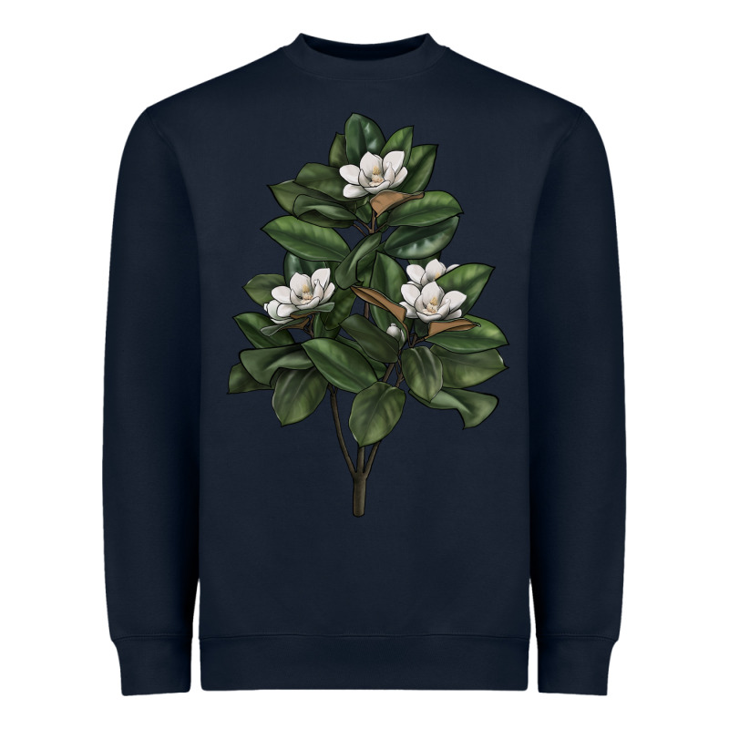 Magnolia Flower Illustrations Heavyweight Sweatshirt by LillyAllenDesigns | Teevron
