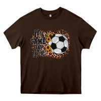 Chocolate Brown it's game day y'all soccer Heavy Core Tee - JahusDesignShop