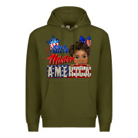 Army Green little mister america black boy Premium Hoodie - CowGirlArtShop