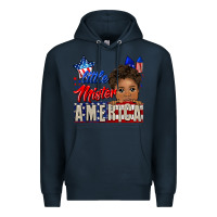 Navy little mister america black boy Premium Hoodie - CowGirlArtShop
