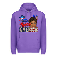 Purple little mister america black boy Premium Hoodie - CowGirlArtShop