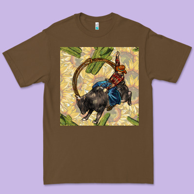 Rodeo Seamless Pattern Premium Tee Designed By Bundleandbundleshop