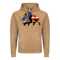 Vintage Camel american flag bison Vintage Hoodie - Jasminsmagicworld