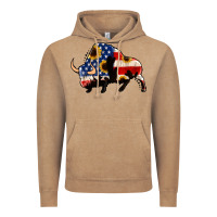 Vintage Coffee american flag bison Vintage Hoodie - Jasminsmagicworld