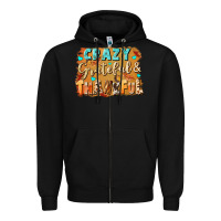 Black Crazy grateful and thankful Zipper Hoodie - NancyCooperArtShop