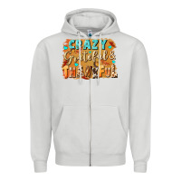 Dove Grey Crazy grateful and thankful Zipper Hoodie - NancyCooperArtShop