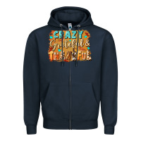 Navy Crazy grateful and thankful Zipper Hoodie - NancyCooperArtShop