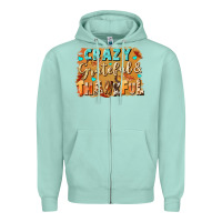 Seafoam Crazy grateful and thankful Zipper Hoodie - NancyCooperArtShop