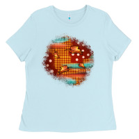 Baby Blue fall patch Ladies Tee - JahusDesignShop