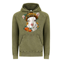 Vintage Olive cute baby lamb thanksgiving nancy Vintage Hoodie - NancyCooperArtShop
