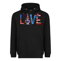 Black 4th Of July love gnome Heavyweight Hoodie - HowdyJamesFarm