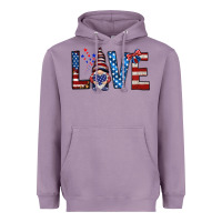 Lavender 4th Of July love gnome Heavyweight Hoodie - HowdyJamesFarm