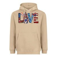 Mushroom 4th Of July love gnome Heavyweight Hoodie - HowdyJamesFarm
