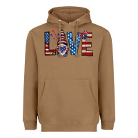 Toasted Coconut 4th Of July love gnome Heavyweight Hoodie - HowdyJamesFarm