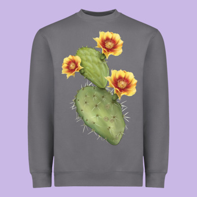 Opuntia Phaeacantha Cactus Heavyweight Sweatshirt Designed By Lillyallendesigns