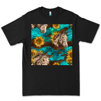 Black appaloosa horses and sunflowers seamless pattern Premium Tee - BundleAndBundleShop