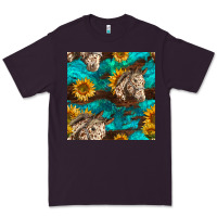 Plum appaloosa horses and sunflowers seamless pattern Premium Tee - BundleAndBundleShop
