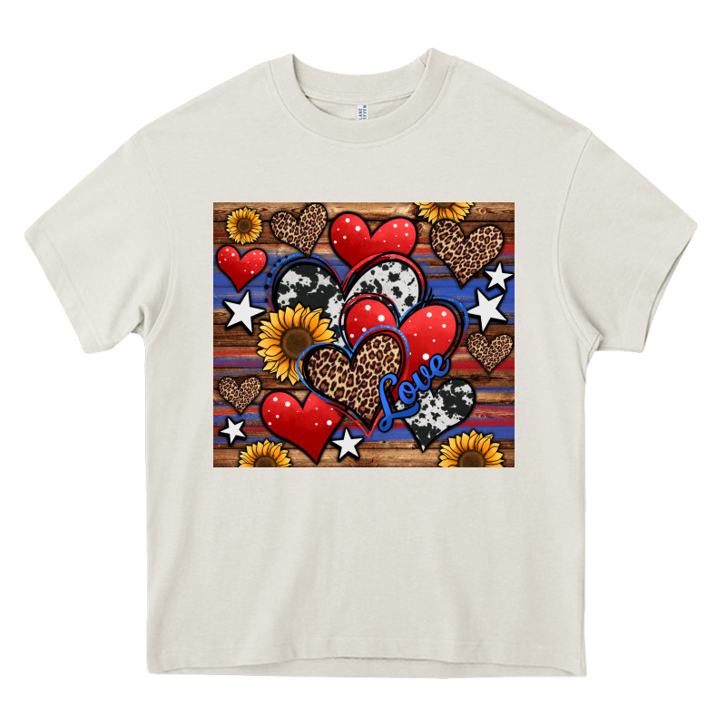 4th Of July American Hearts Heavy Core Tee by Jasminsmagicworld | Teevron