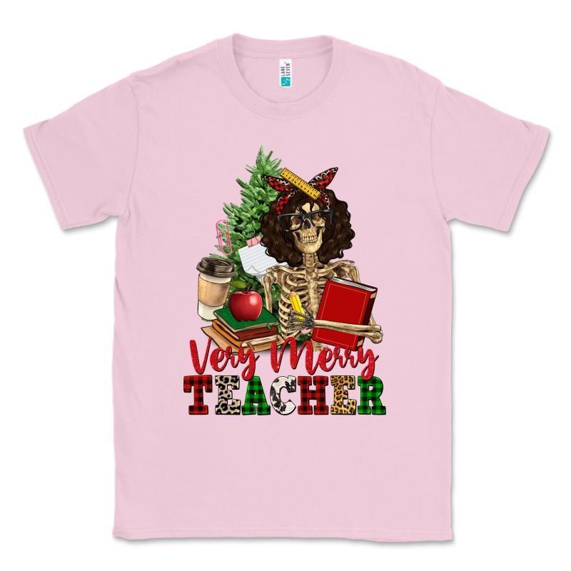 Very Merry Teacher Skeleton Classic Tee by NancyCooperArtShop | Teevron