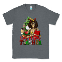 Charcoal Heather very merry teacher skeleton Classic Tee - NancyCooperArtShop