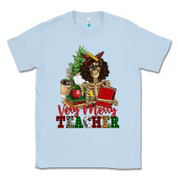 Dusty Blue very merry teacher skeleton Classic Tee - NancyCooperArtShop