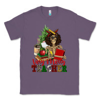 Lavender very merry teacher skeleton Classic Tee - NancyCooperArtShop