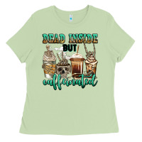Matcha dead inside but caffeinated skeleton coffee cups Ladies Tee - Jasminsmagicworld
