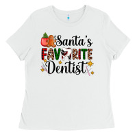 White santa's favorite dentist Ladies Tee - AdoDesignShop