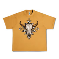 Bull Skull With Aztec Urban Heavy Tee | Teevron