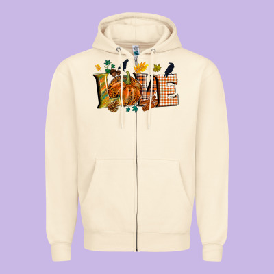 Fall Love Zipper Hoodie Designed By Nancycooperartshop