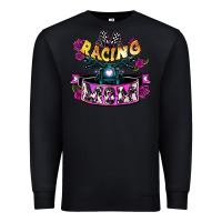 Black Racing mom Mother's Day Premium Sweatshirt - HowdyJamesFarm