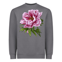 Storm Peony Flower Illustrations Heavyweight Sweatshirt - LillyAllenDesigns