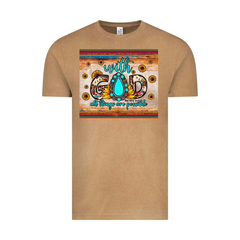 With God All Things Are Possible Matthew 19 26 Vintage Tee by JahusDesignShop | Teevron