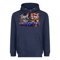 Navy Sweet land of liberty 4th of july Heavyweight Hoodie - CowGirlArtShop