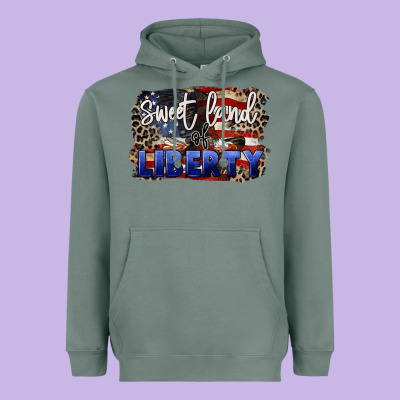 Sweet Land Of Liberty 4th Of July Heavyweight Hoodie Designed By Cowgirlartshop