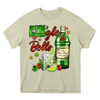 Mossy gin`gle bells with bottle and cocktail Heavy Core Tee - AdoDesignShop