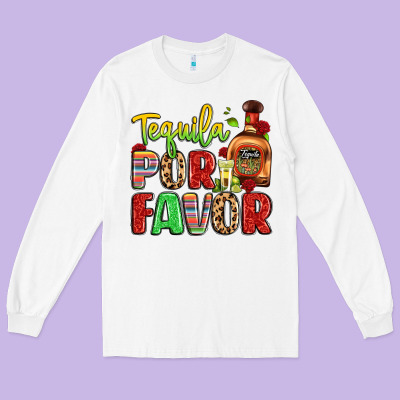 Tequila Por Favor Long Sleeve Tee Designed By Lillyallendesigns